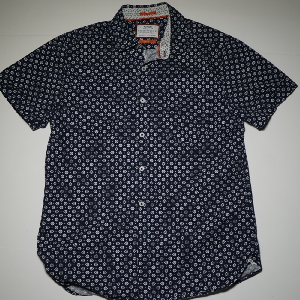 Denim & Flower Mens Slim Fit Short Sleeve Shirt